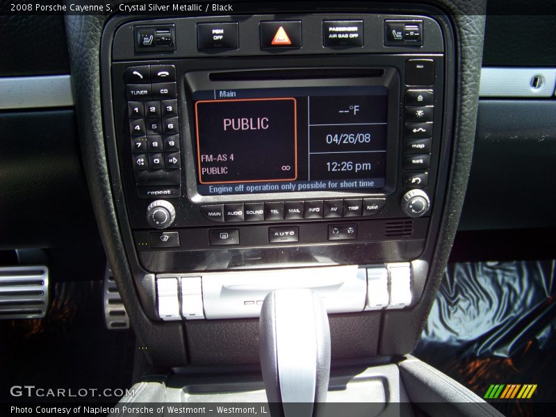 Crystal Silver Metallic / Black 2008 Porsche Cayenne S