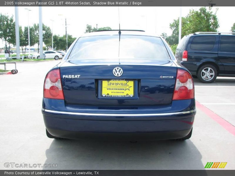 Shadow Blue Metallic / Beige 2005 Volkswagen Passat GLS 1.8T 4Motion Sedan