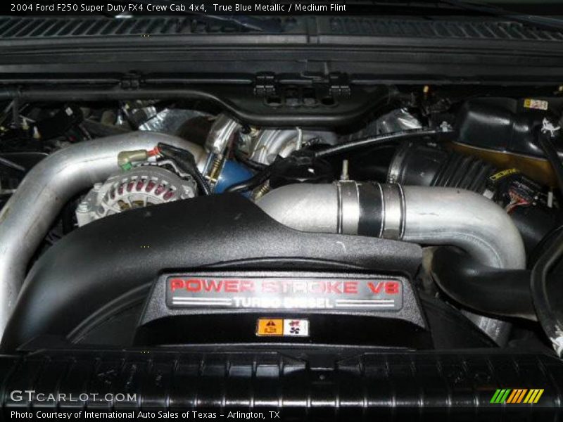 True Blue Metallic / Medium Flint 2004 Ford F250 Super Duty FX4 Crew Cab 4x4
