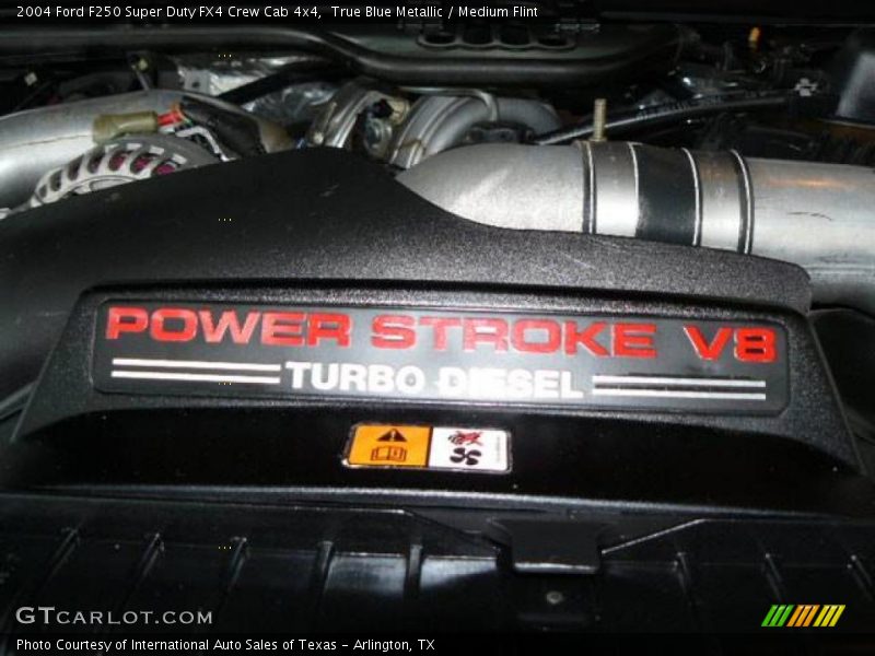 True Blue Metallic / Medium Flint 2004 Ford F250 Super Duty FX4 Crew Cab 4x4