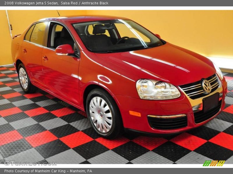 Salsa Red / Anthracite Black 2008 Volkswagen Jetta S Sedan