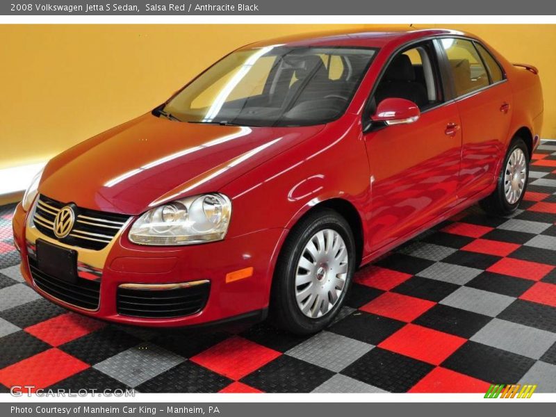 Salsa Red / Anthracite Black 2008 Volkswagen Jetta S Sedan