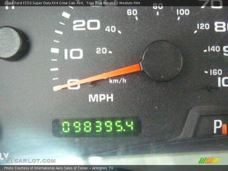 True Blue Metallic / Medium Flint 2004 Ford F250 Super Duty FX4 Crew Cab 4x4