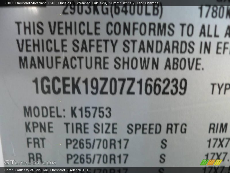Summit White / Dark Charcoal 2007 Chevrolet Silverado 1500 Classic LS Extended Cab 4x4