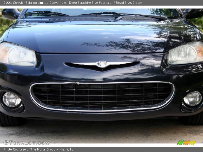Deep Sapphire Blue Pearlcoat / Royal Blue/Cream 2001 Chrysler Sebring Limited Convertible