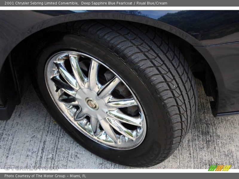 Deep Sapphire Blue Pearlcoat / Royal Blue/Cream 2001 Chrysler Sebring Limited Convertible