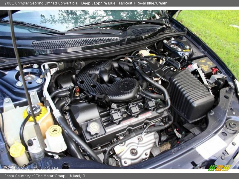 Deep Sapphire Blue Pearlcoat / Royal Blue/Cream 2001 Chrysler Sebring Limited Convertible