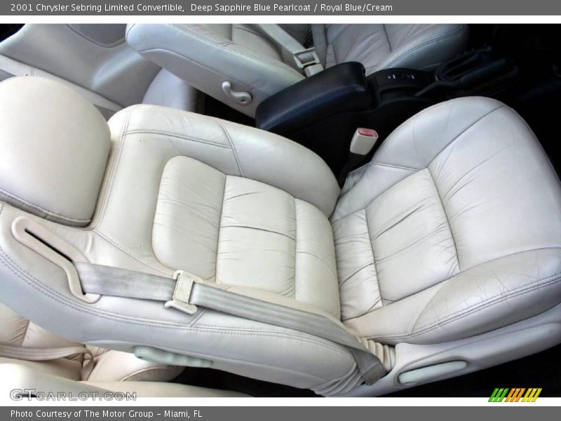 Deep Sapphire Blue Pearlcoat / Royal Blue/Cream 2001 Chrysler Sebring Limited Convertible