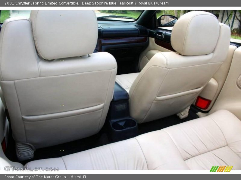 Deep Sapphire Blue Pearlcoat / Royal Blue/Cream 2001 Chrysler Sebring Limited Convertible