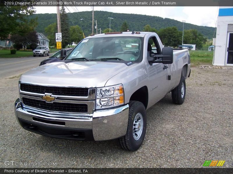 Silver Birch Metallic / Dark Titanium 2009 Chevrolet Silverado 3500HD Work Truck Regular Cab 4x4