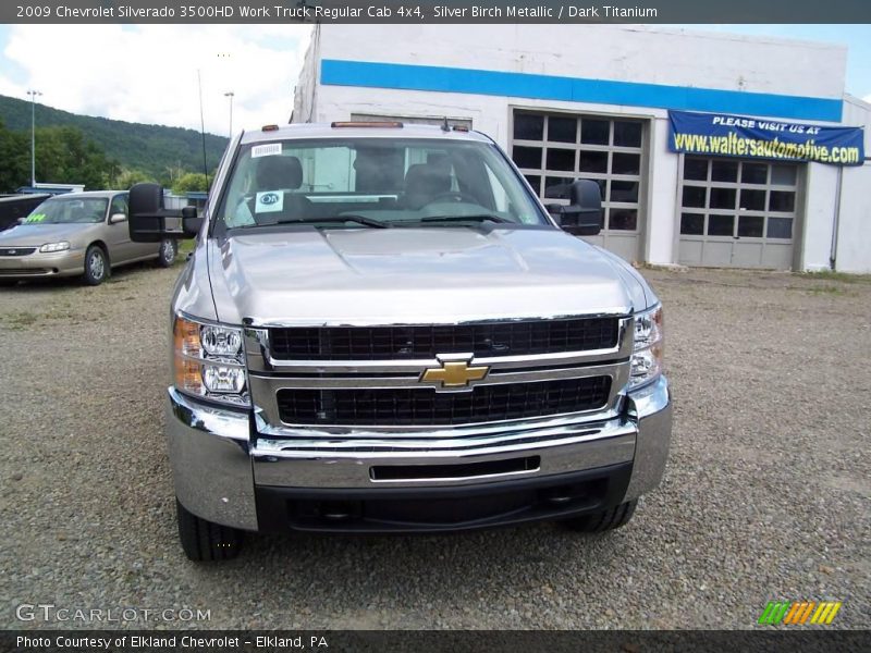 Silver Birch Metallic / Dark Titanium 2009 Chevrolet Silverado 3500HD Work Truck Regular Cab 4x4