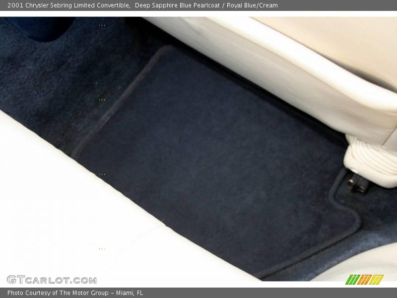 Deep Sapphire Blue Pearlcoat / Royal Blue/Cream 2001 Chrysler Sebring Limited Convertible
