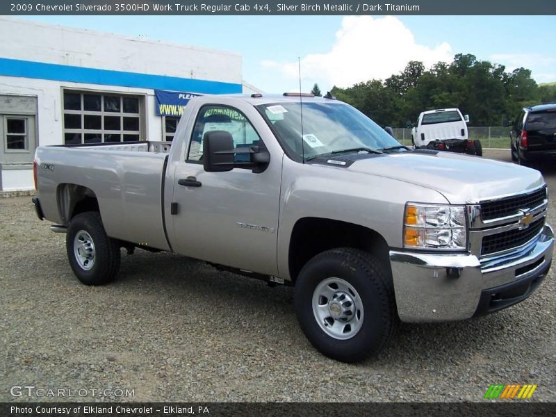 Silver Birch Metallic / Dark Titanium 2009 Chevrolet Silverado 3500HD Work Truck Regular Cab 4x4