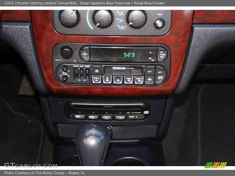 Deep Sapphire Blue Pearlcoat / Royal Blue/Cream 2001 Chrysler Sebring Limited Convertible