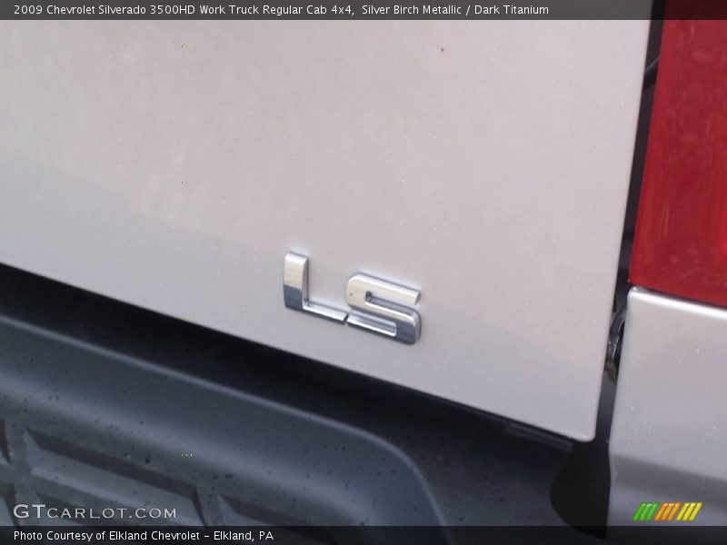 Silver Birch Metallic / Dark Titanium 2009 Chevrolet Silverado 3500HD Work Truck Regular Cab 4x4