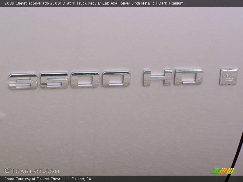 Silver Birch Metallic / Dark Titanium 2009 Chevrolet Silverado 3500HD Work Truck Regular Cab 4x4