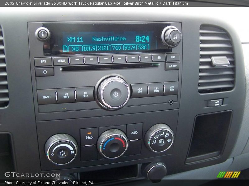Silver Birch Metallic / Dark Titanium 2009 Chevrolet Silverado 3500HD Work Truck Regular Cab 4x4