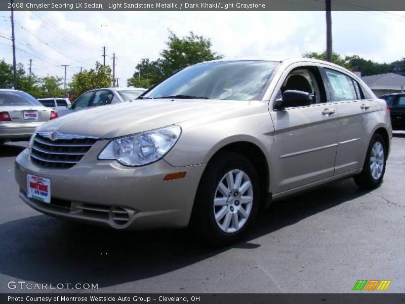 Light Sandstone Metallic / Dark Khaki/Light Graystone 2008 Chrysler Sebring LX Sedan