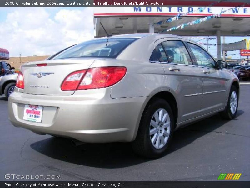 Light Sandstone Metallic / Dark Khaki/Light Graystone 2008 Chrysler Sebring LX Sedan