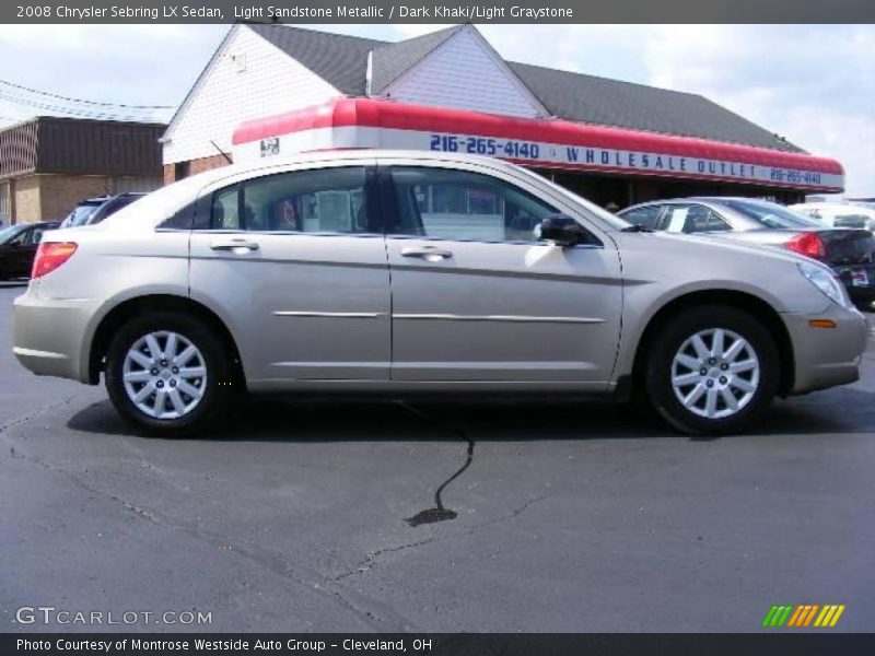Light Sandstone Metallic / Dark Khaki/Light Graystone 2008 Chrysler Sebring LX Sedan