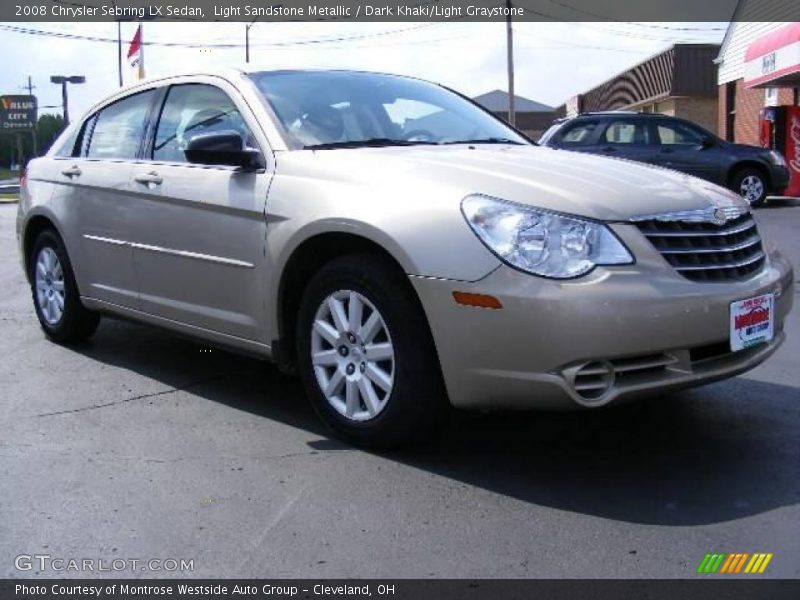 Light Sandstone Metallic / Dark Khaki/Light Graystone 2008 Chrysler Sebring LX Sedan