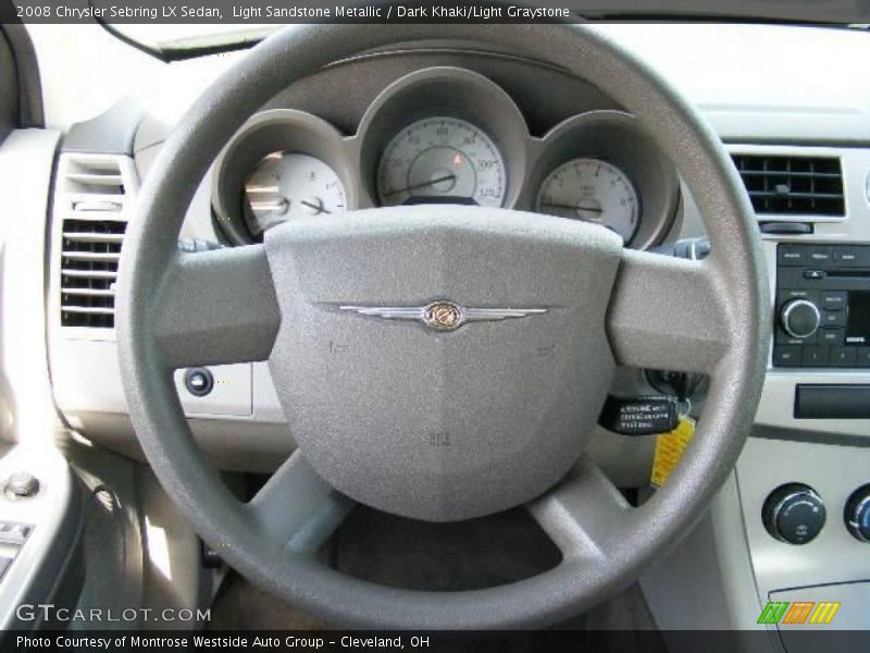 Light Sandstone Metallic / Dark Khaki/Light Graystone 2008 Chrysler Sebring LX Sedan