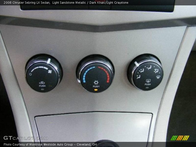 Light Sandstone Metallic / Dark Khaki/Light Graystone 2008 Chrysler Sebring LX Sedan