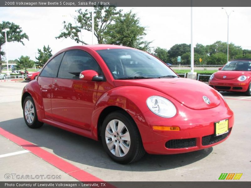 Salsa Red / Black 2008 Volkswagen New Beetle S Coupe