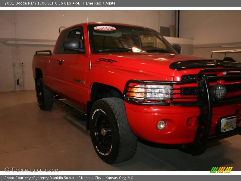 Flame Red / Agate 2001 Dodge Ram 1500 SLT Club Cab 4x4