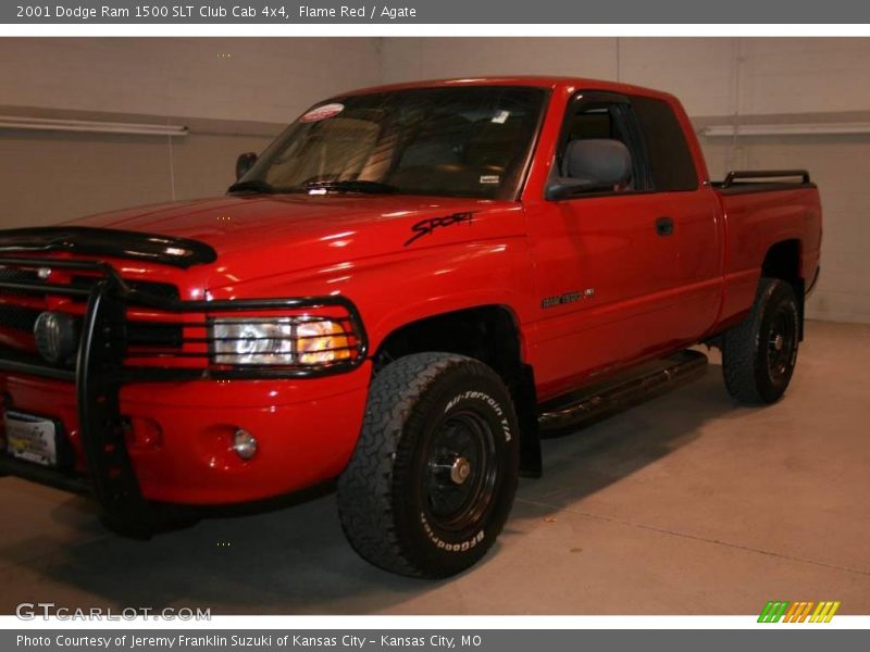 Flame Red / Agate 2001 Dodge Ram 1500 SLT Club Cab 4x4