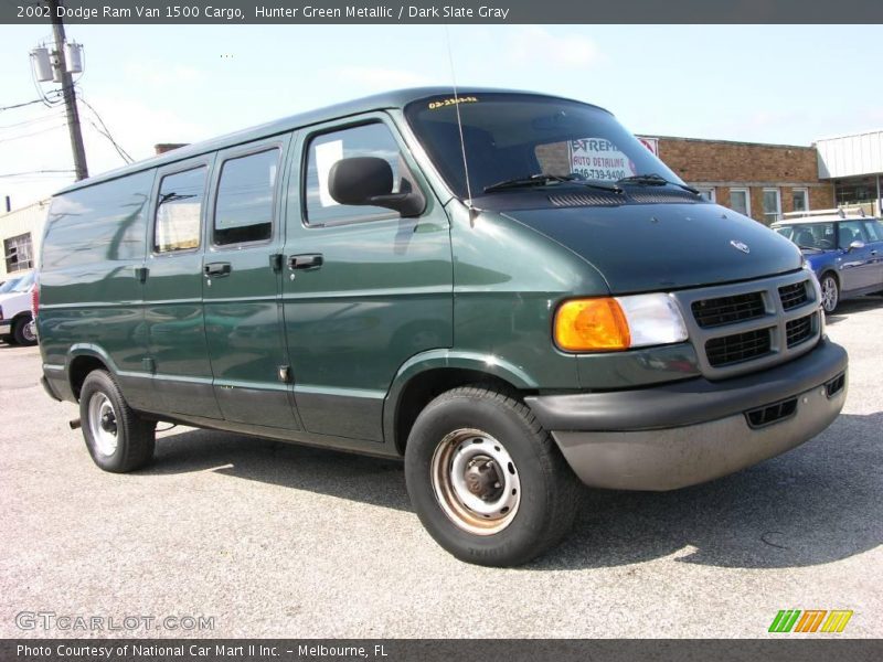 Hunter Green Metallic / Dark Slate Gray 2002 Dodge Ram Van 1500 Cargo