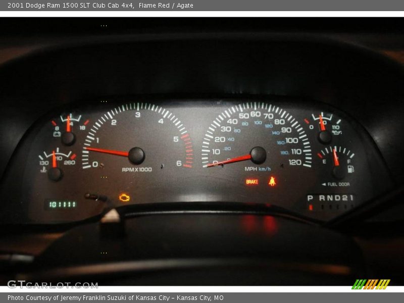 Flame Red / Agate 2001 Dodge Ram 1500 SLT Club Cab 4x4