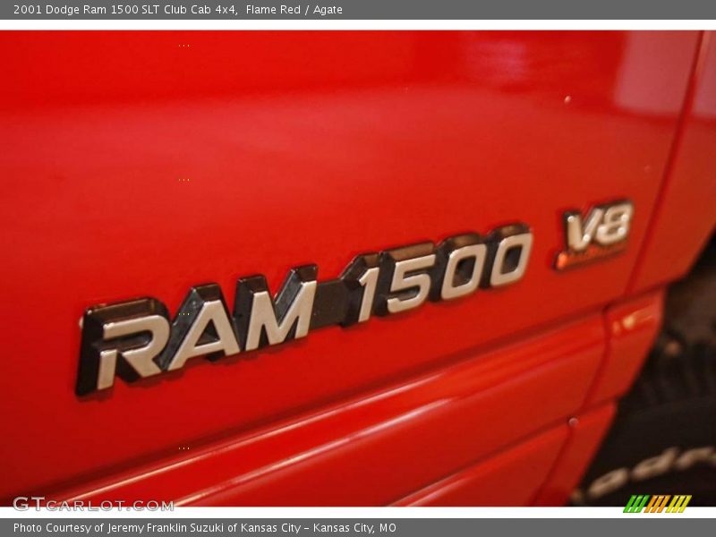 Flame Red / Agate 2001 Dodge Ram 1500 SLT Club Cab 4x4