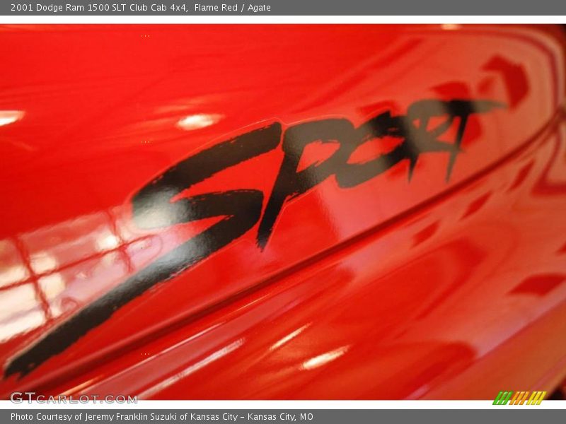 Flame Red / Agate 2001 Dodge Ram 1500 SLT Club Cab 4x4