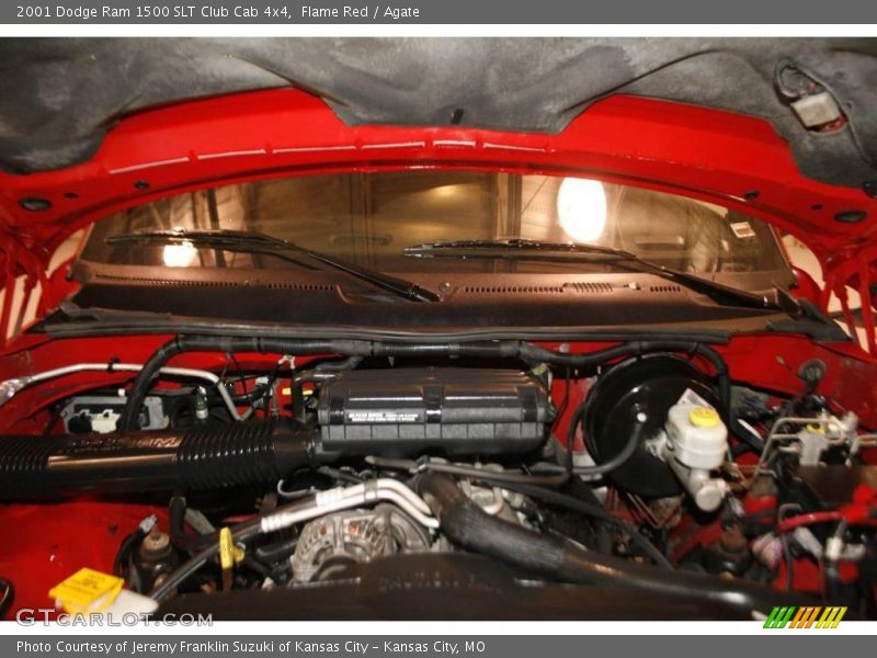 Flame Red / Agate 2001 Dodge Ram 1500 SLT Club Cab 4x4