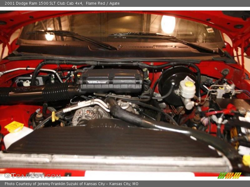 Flame Red / Agate 2001 Dodge Ram 1500 SLT Club Cab 4x4