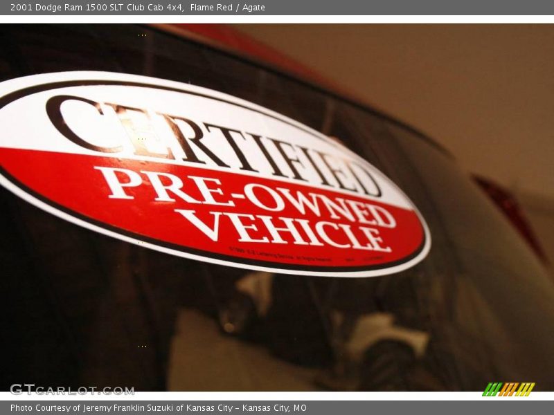 Flame Red / Agate 2001 Dodge Ram 1500 SLT Club Cab 4x4