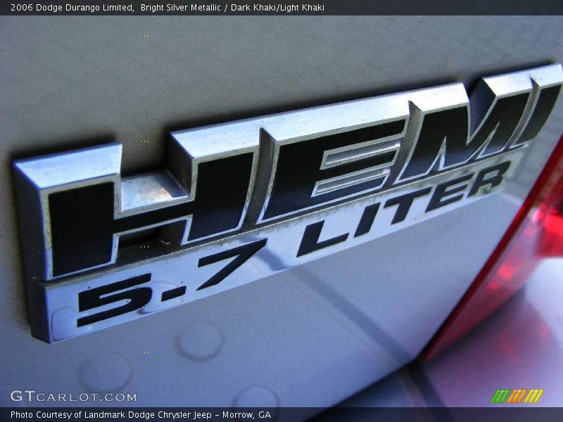 Bright Silver Metallic / Dark Khaki/Light Khaki 2006 Dodge Durango Limited