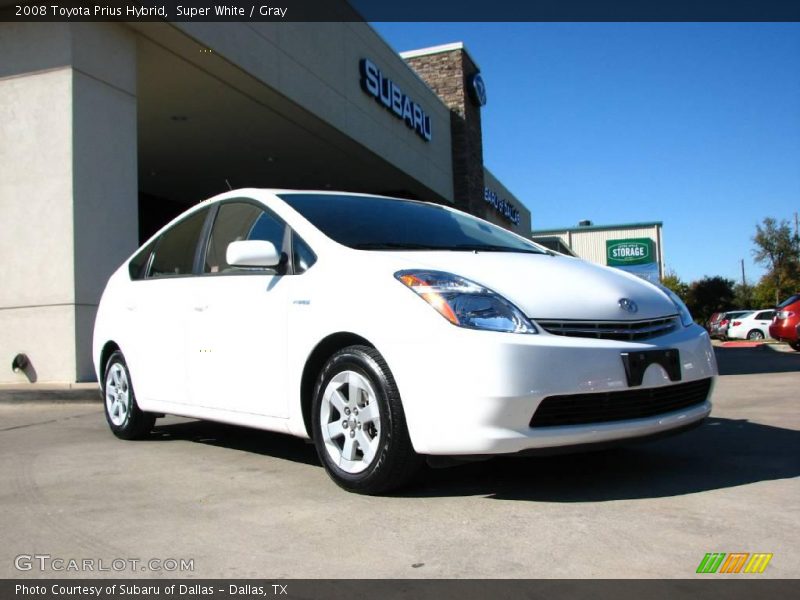 Super White / Gray 2008 Toyota Prius Hybrid