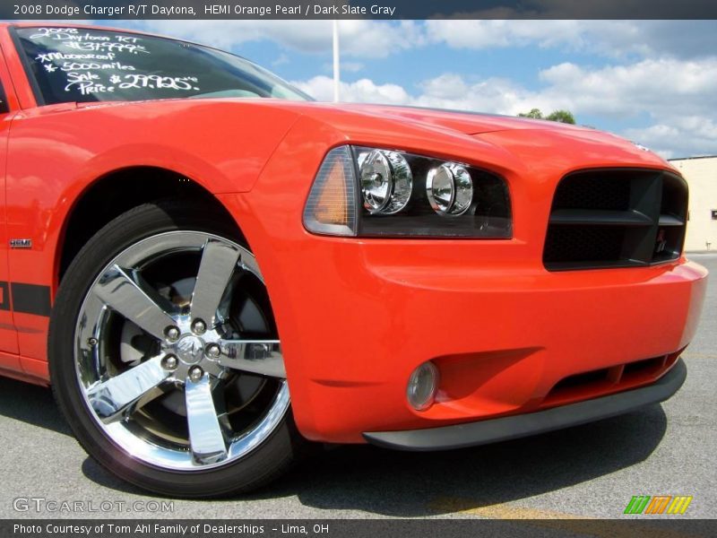 HEMI Orange Pearl / Dark Slate Gray 2008 Dodge Charger R/T Daytona
