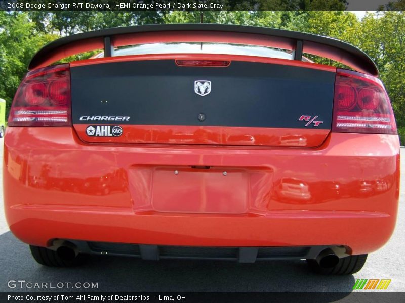 HEMI Orange Pearl / Dark Slate Gray 2008 Dodge Charger R/T Daytona