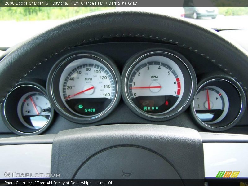 HEMI Orange Pearl / Dark Slate Gray 2008 Dodge Charger R/T Daytona