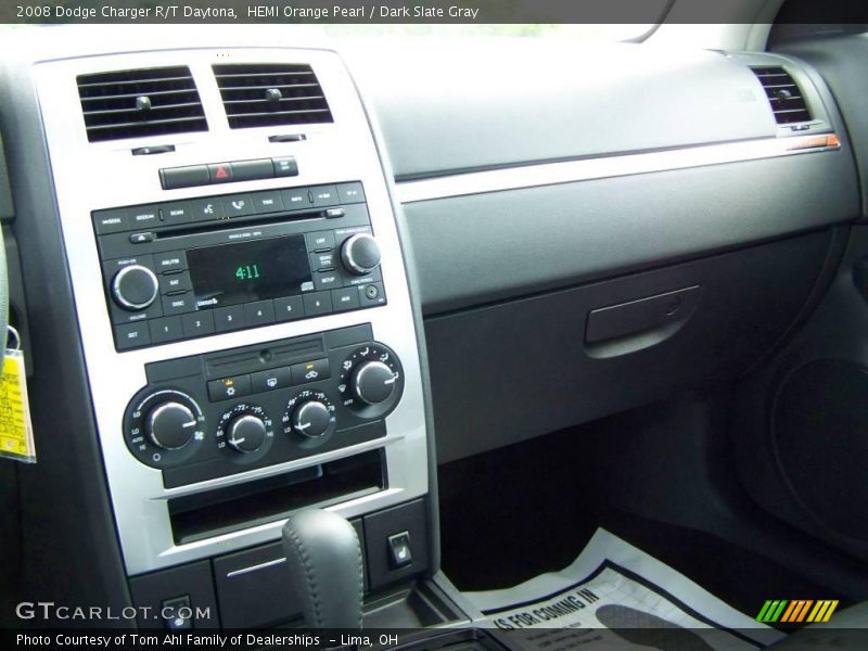 HEMI Orange Pearl / Dark Slate Gray 2008 Dodge Charger R/T Daytona