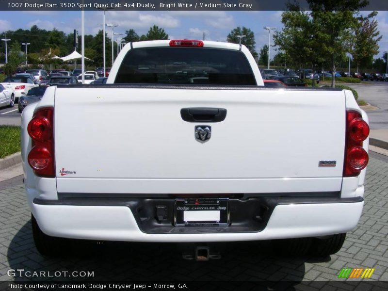Bright White / Medium Slate Gray 2007 Dodge Ram 3500 Sport Quad Cab 4x4 Dually