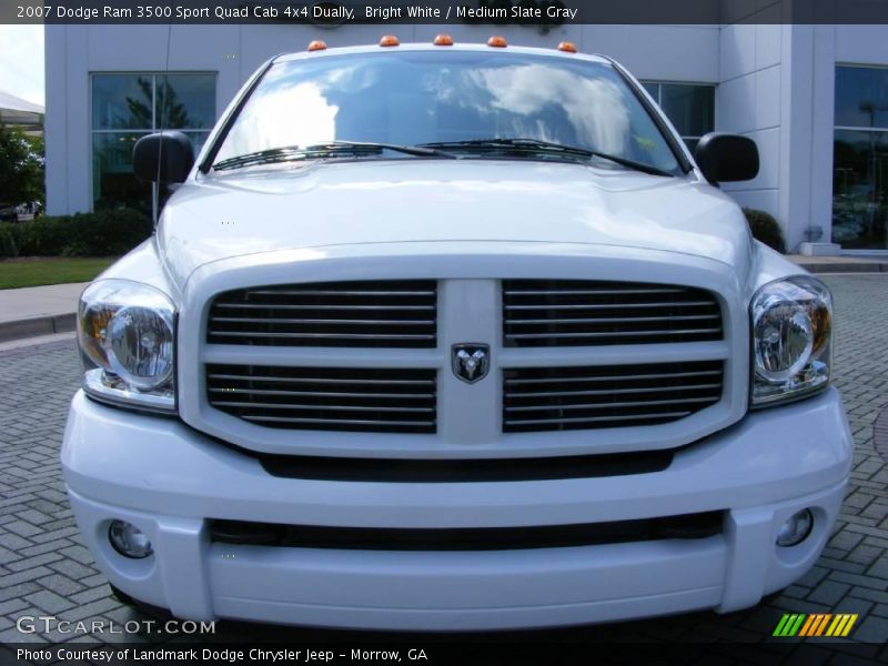 Bright White / Medium Slate Gray 2007 Dodge Ram 3500 Sport Quad Cab 4x4 Dually