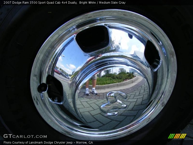 Bright White / Medium Slate Gray 2007 Dodge Ram 3500 Sport Quad Cab 4x4 Dually