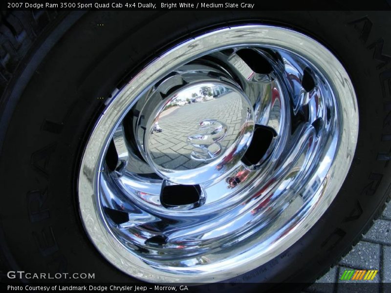 Bright White / Medium Slate Gray 2007 Dodge Ram 3500 Sport Quad Cab 4x4 Dually