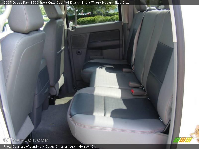 Bright White / Medium Slate Gray 2007 Dodge Ram 3500 Sport Quad Cab 4x4 Dually