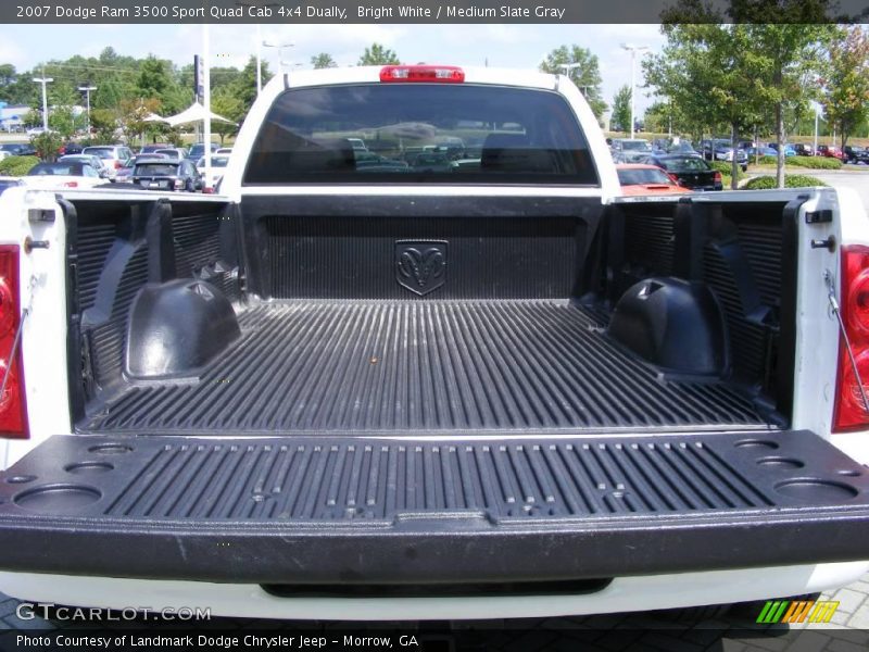 Bright White / Medium Slate Gray 2007 Dodge Ram 3500 Sport Quad Cab 4x4 Dually