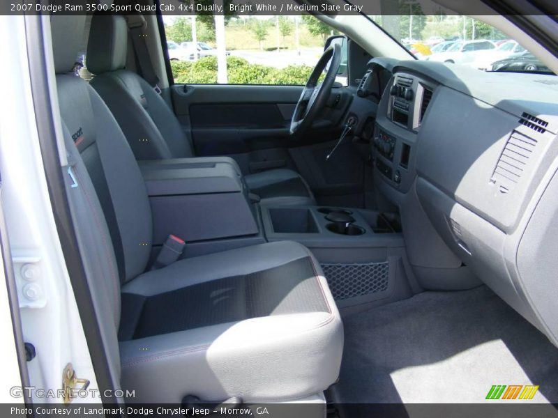 Bright White / Medium Slate Gray 2007 Dodge Ram 3500 Sport Quad Cab 4x4 Dually